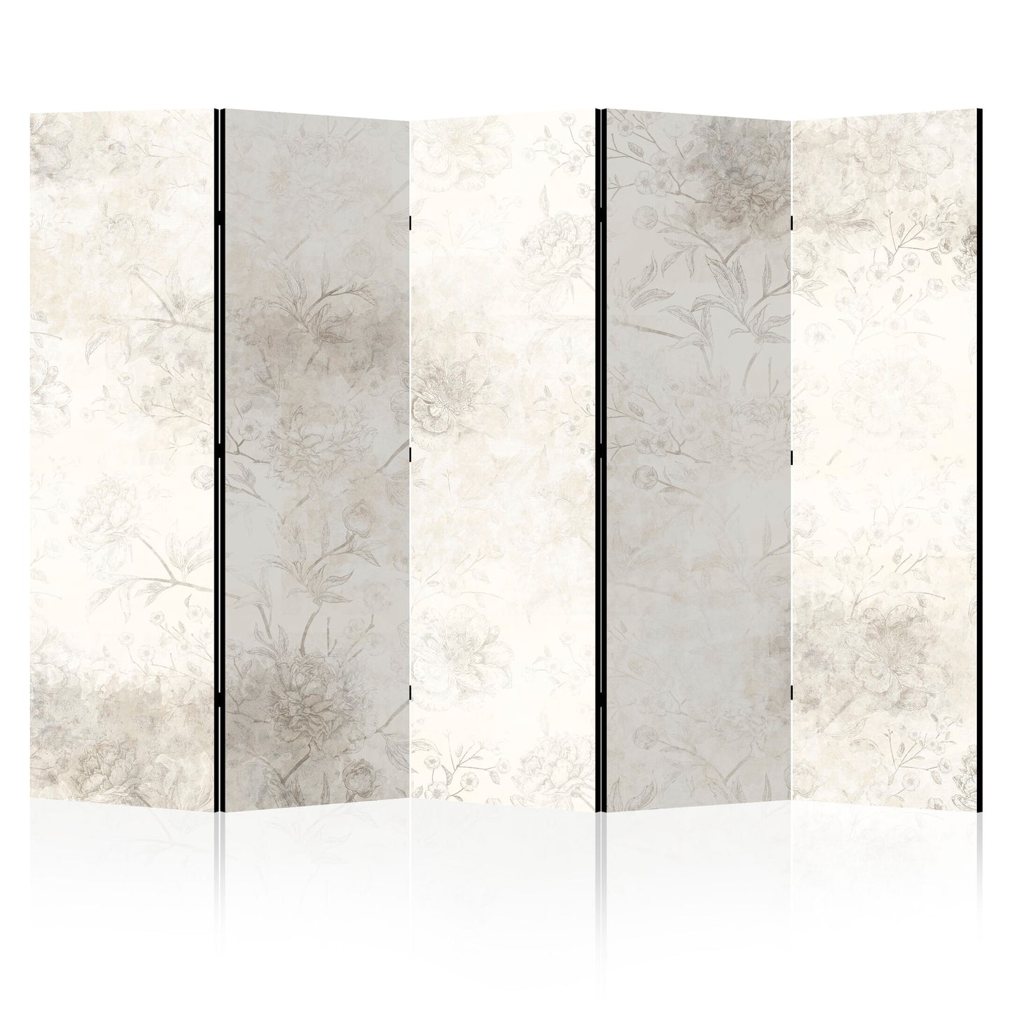 LUMASOUL One-sided screen 135x172 flowers Rustic