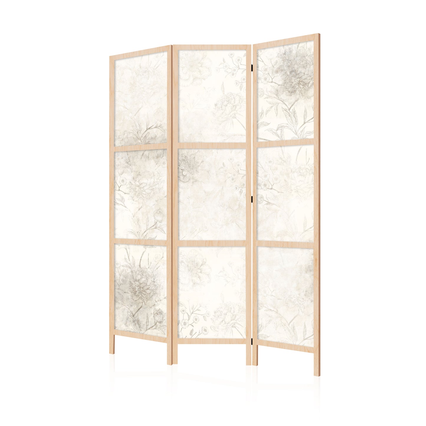 LUMASOUL One-sided screen 135x172 flowers Rustic