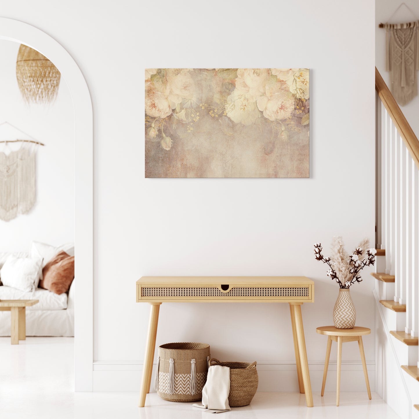 LUMASOUL Obraz 120x80 Kwiaty Rustykalny