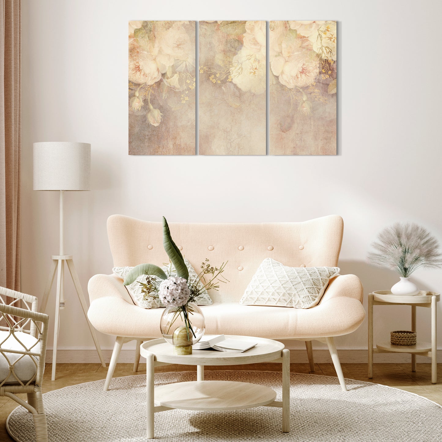 LUMASOUL Obraz 120x80 Kwiaty Rustykalny