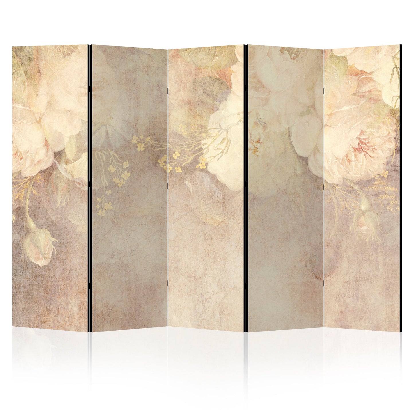 LUMASOUL One-sided screen 135x172 flowers Rustic