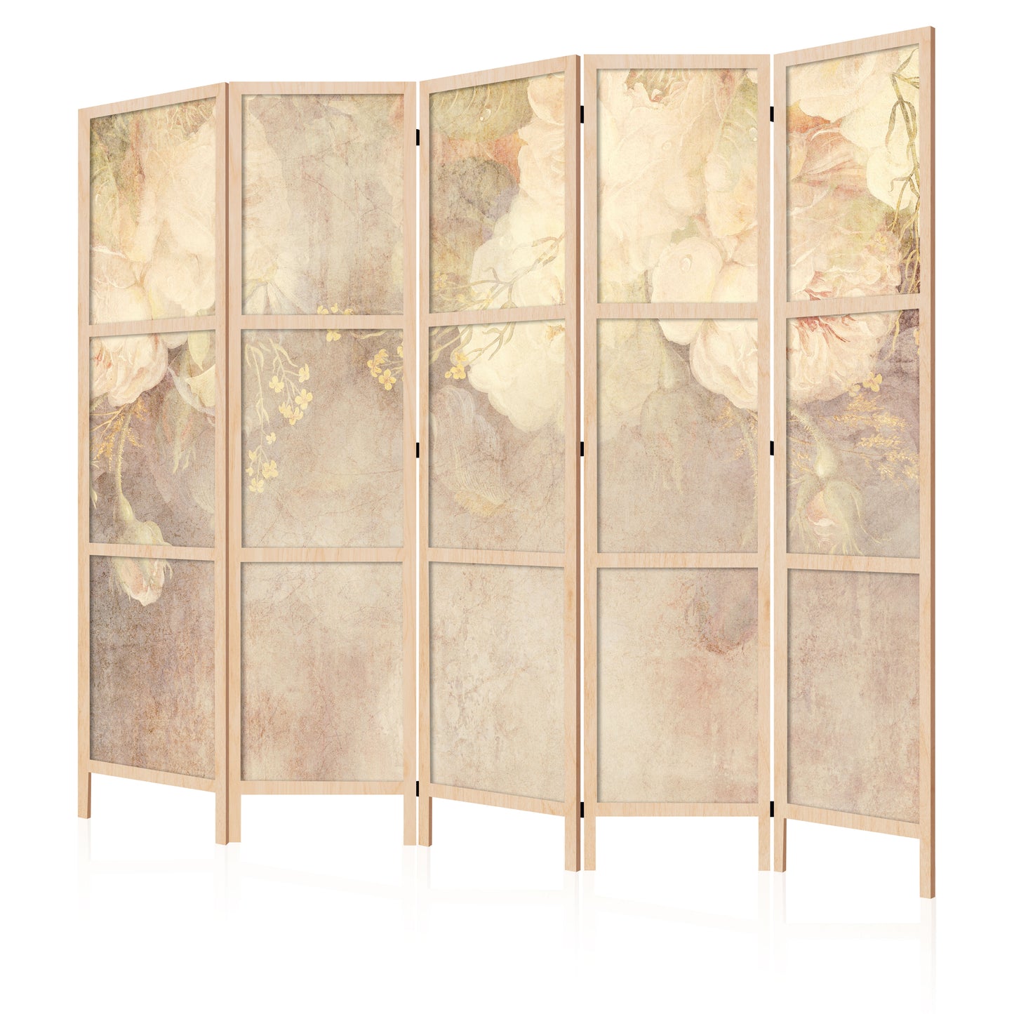 LUMASOUL One-sided screen 135x172 flowers Rustic