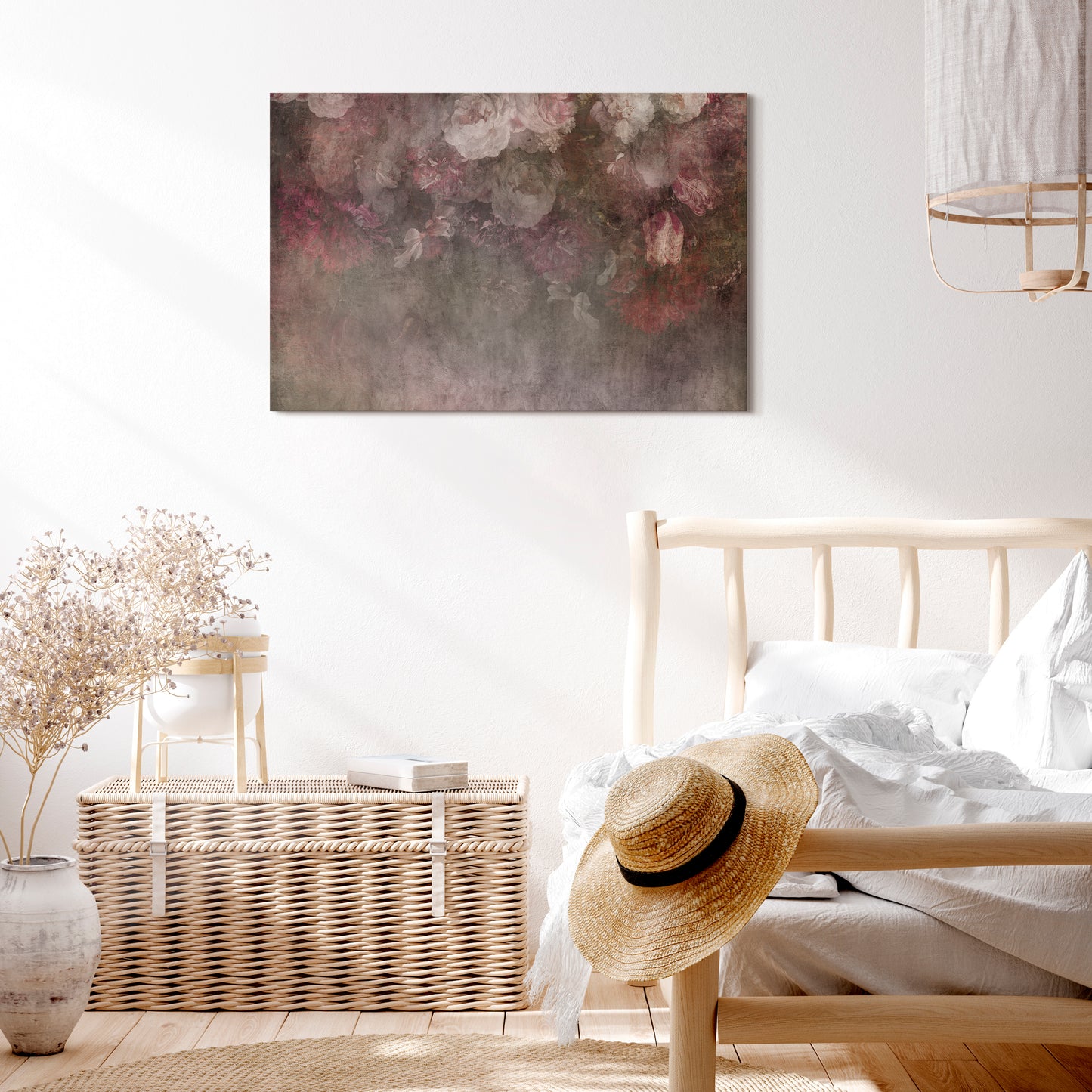 LUMASOUL Obraz 120x80 Kwiaty Rustykalny