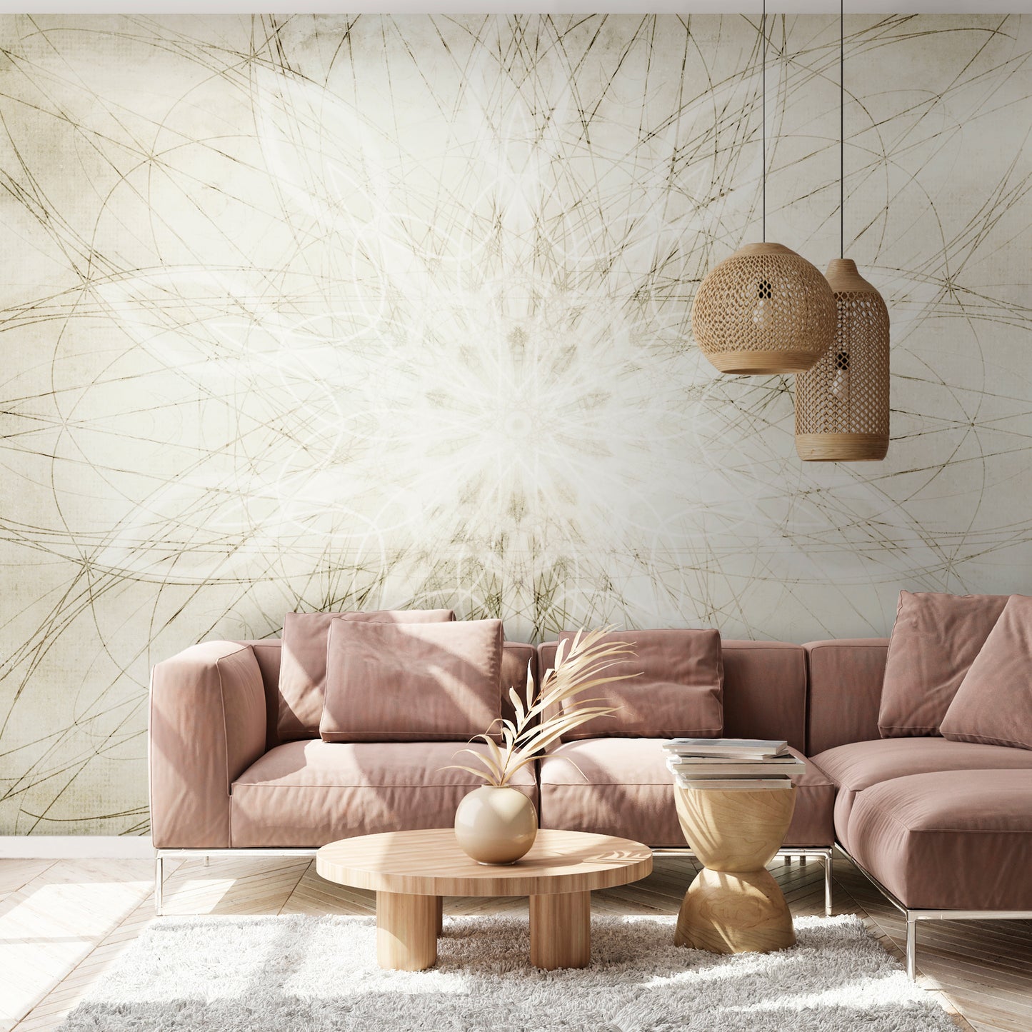 LUMASOUL Photo Wallpaper 100x70 Backgrounds and Patterns Indian-Boho 