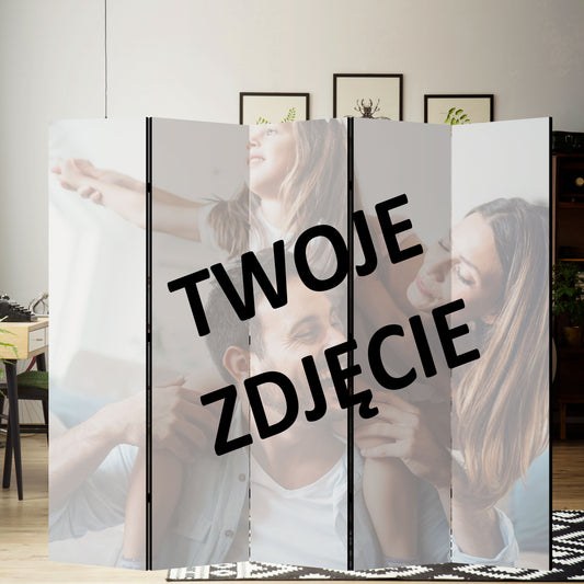 LUMASOUL Parawan 5-częściowy 225x172 cm z Twoim własnym wzorem