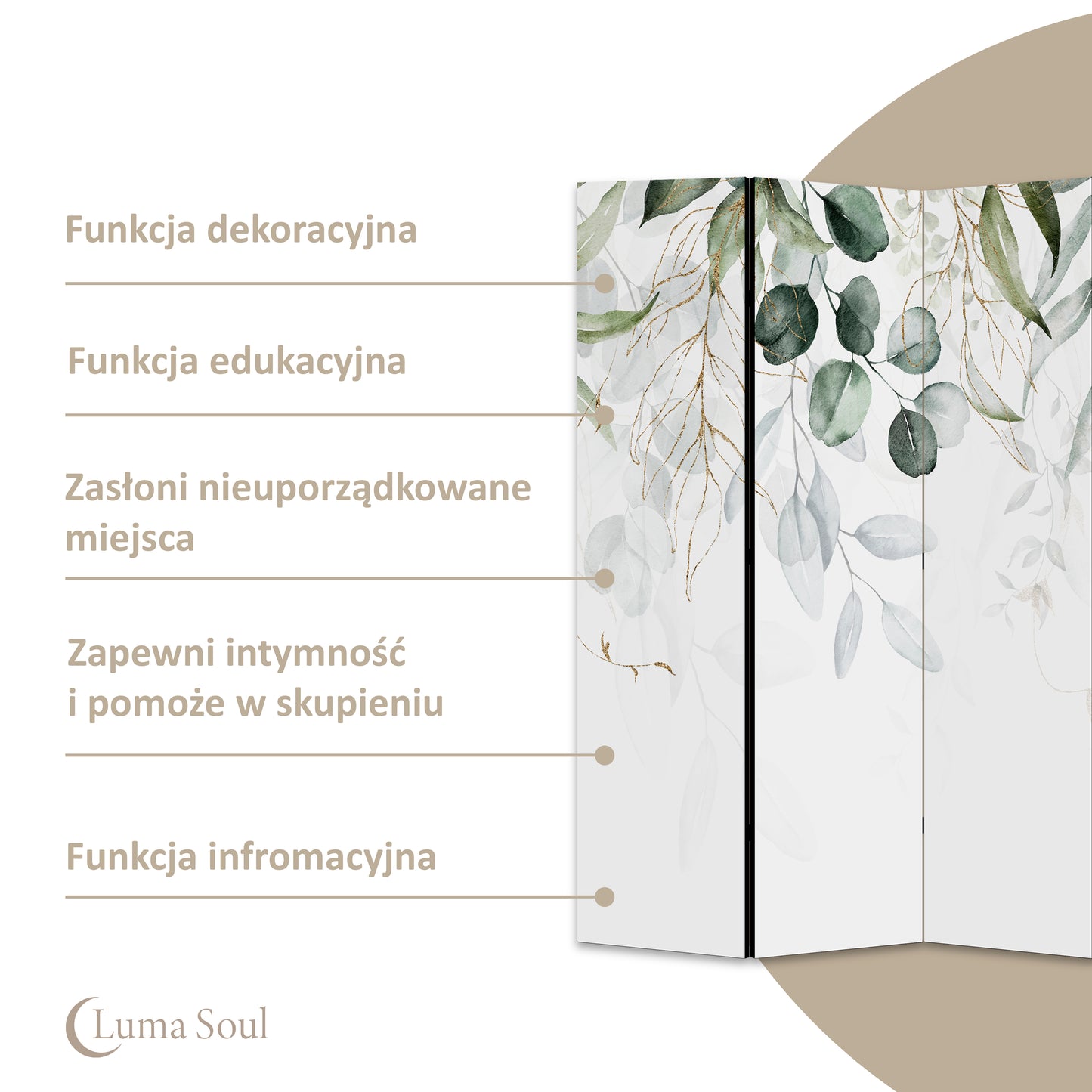 LUMASOUL Parawan natura KLASYCZNY